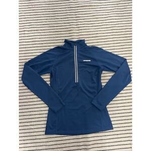 Patagonia Pullover Womens Small Blue All Weather 1/4 Zip Neck Long Sleeve Top